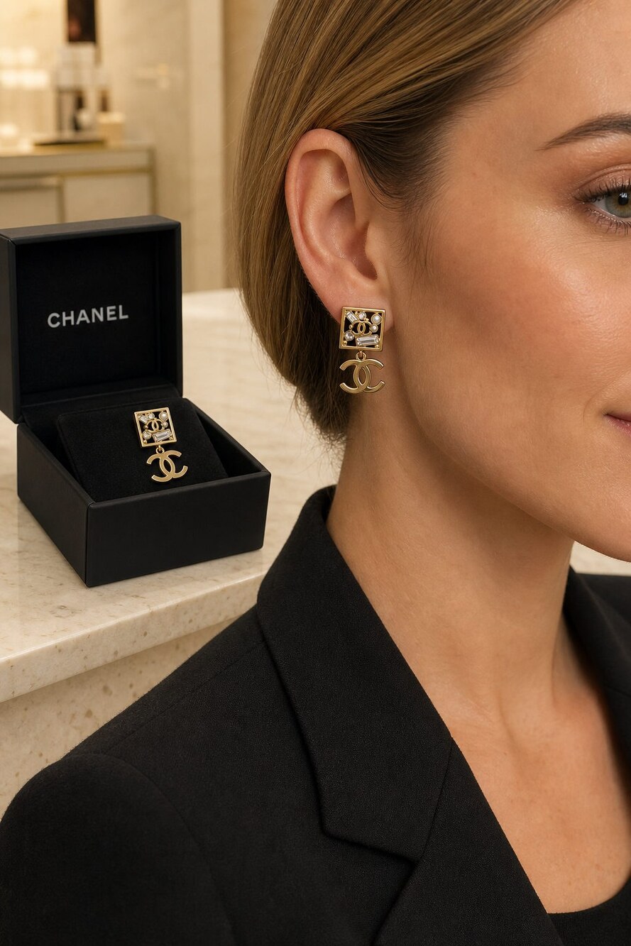 CHANEL Classic Parisian Earrings Style 18 | New with Box - Picture 8 of 9